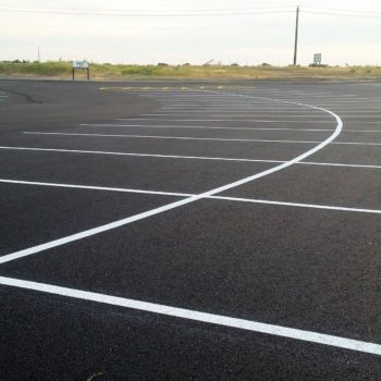 White parking lot lines